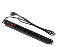 Qoltec Listwa zasilająca PDU do RACK 19'' 1U 16A  6xFRENCH  2m - 1329980 - zdjęcie 2